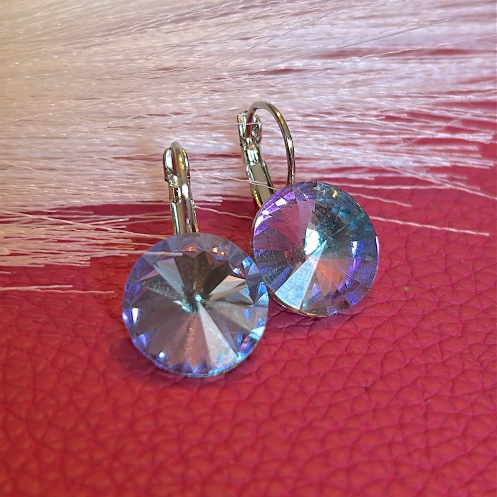 Gorgeous Iridescent Pierced Earrings